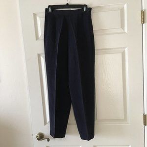 Chaus Navy Silk Tapered Pants